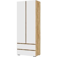 Стендмебель Хелен ШК 01 2-х створчатый (белый/дуб крафт золотой)