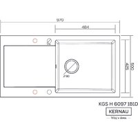 Кухонная мойка Kernau KGS H 6097 1B1D Graphite - Превью изображения №2 — Интернет-магазин ПроЗаказ