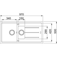 Кухонная мойка Franke Basis BFG 651-97 114.0693.554 (матовый черный) - Превью изображения №3 — Интернет-магазин ПроЗаказ
