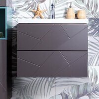  Бриклаер Тумба под умывальник Кристалл 60 (ясень анкор темный/софт графит) - Превью изображения №4 — Интернет-магазин ПроЗаказ