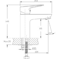Смеситель Lauter Awe 21CK128C - Превью изображения №2 — Интернет-магазин ПроЗаказ