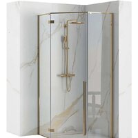 Rea Diamond 90x90 (золотой/прозрачное стекло)