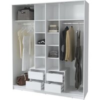 Шкаф распашной Интерлиния Концепт Тренд КТ-Ш4 (белый платинум/дуб вотан) - Превью изображения №3 — Интернет-магазин ПроЗаказ