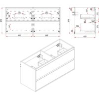  ЗОВ Тумба с умывальником Парма 120 P120LWP0MWMC1B-OL120 (белый матовый) - Превью изображения №4 — Интернет-магазин ПроЗаказ