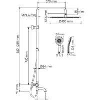 Душевая система  Wasserkraft A188.117.101.087.CH Thermo - Превью изображения №3 — Интернет-магазин ПроЗаказ