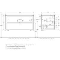  Cezares Тумба под умывальник RELAX-1000-2C-SO-SAT-P - Превью изображения №10 — Интернет-магазин ПроЗаказ