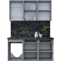 Готовая кухня Интерлиния Тренд 1.5А (мята/мята/дуб бунратти) - Превью изображения №2 — Интернет-магазин ПроЗаказ