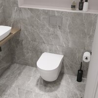 Унитаз подвесной Lauter Vortex 2110830 + GROHE Rapid SL 39504000 с кнопкой (округлая, хром) - Превью изображения №10 — Интернет-магазин ПроЗаказ