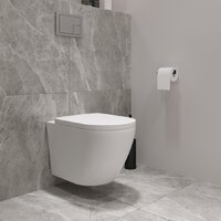 Унитаз подвесной Lauter Vortex 2110830 + GROHE Rapid SL 39504000 с кнопкой (округлая, хром) - Превью изображения №11 — Интернет-магазин ПроЗаказ