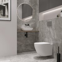 Унитаз подвесной Lauter Vortex 2110830 + GROHE Rapid SL 39504000 с кнопкой (округлая, хром) - Превью изображения №8 — Интернет-магазин ПроЗаказ