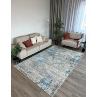 Ковер для жилой комнаты Radjab Carpet Бьянка прямоугольник D057A 7584RK-b 1.6x2.3 (cream shirink/blue fdy) - Превью изображения №4 — Интернет-магазин ПроЗаказ