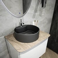 Умывальник Teymi Lina S D40 T50192 (черный матовый) - Превью изображения №6 — Интернет-магазин ПроЗаказ