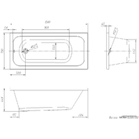 Ванна Ventospa Mitra 150x70 - Превью изображения №3 — Интернет-магазин ПроЗаказ