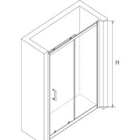 Душевая дверь RGW PA-14 B 41081414-14 140 (черный/прозрачное стекло) - Превью изображения №2 — Интернет-магазин ПроЗаказ