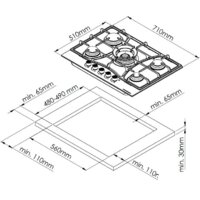 Варочная панель KUPPERSBERG FG 73 B - Превью изображения №4 — Интернет-магазин ПроЗаказ