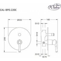 Смеситель Blue Water CAL-BPD.220C - Превью изображения №2 — Интернет-магазин ПроЗаказ