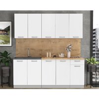 Готовая кухня Интерлиния Мила Лайт 2.0 (белый платинум/дуб бунратти) - Превью изображения №3 — Интернет-магазин ПроЗаказ