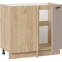 Шкаф напольный Трия Лорас 1Н9У (дуб крафт золотой/холст латте) - Превью изображения №2 — Интернет-магазин ПроЗаказ