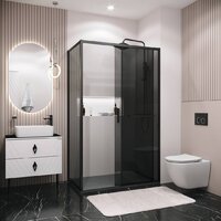 Душевой уголок Grossman Style 100x100x195 120.K33.05.1010.21.10 (черный матовый/стекло тонированное) - Превью изображения №9 — Интернет-магазин ПроЗаказ