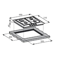 Варочная панель Weissgauff HGG 640 WG Nano Glass - Превью изображения №3 — Интернет-магазин ПроЗаказ