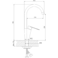 Смеситель Lauter Arc 21CK71691BS - Превью изображения №2 — Интернет-магазин ПроЗаказ