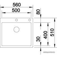 Кухонная мойка Blanco Claron 500-IF/A Durinox 523393 - Превью изображения №3 — Интернет-магазин ПроЗаказ