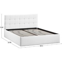 Кровать Трия Джоли Тип 1 универсальный 180x200 (экокожа Polo white) - Превью изображения №3 — Интернет-магазин ПроЗаказ