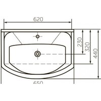 Умывальник Rosa Элеганс 650 65x44 - Превью изображения №2 — Интернет-магазин ПроЗаказ