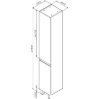  AM.PM Шкаф-пенал X-Joy M85ACSR0306WG - Превью изображения №8 — Интернет-магазин ПроЗаказ