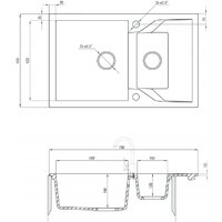 Кухонная мойка Deante Andante ZQN 7513 (песочный) - Превью изображения №2 — Интернет-магазин ПроЗаказ