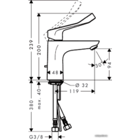 Смеситель Hansgrohe Focus 31911000 - Превью изображения №2 — Интернет-магазин ПроЗаказ