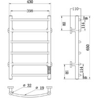 Полотенцесушитель Roxen Santi BK-109AW-6T 11030-4365W (белый) - Превью изображения №6 — Интернет-магазин ПроЗаказ