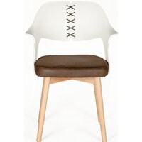 Стул с подлокотниками Norden Cool CX0809M (белый/коричневый) - Превью изображения №5 — Интернет-магазин ПроЗаказ