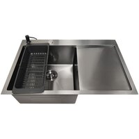 Кухонная мойка Stellar Decor S6550NB-L-D (нано черный) - Превью изображения №2 — Интернет-магазин ПроЗаказ