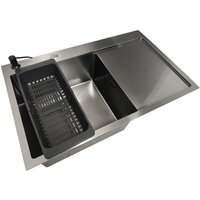 Кухонная мойка Stellar Decor S6550NB-L-D (нано черный) - Превью изображения №4 — Интернет-магазин ПроЗаказ