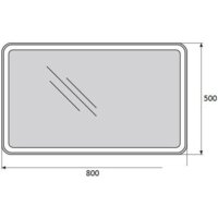  BelBagno Зеркало SPC-MAR-500-800-LED-BTN - Превью изображения №3 — Интернет-магазин ПроЗаказ