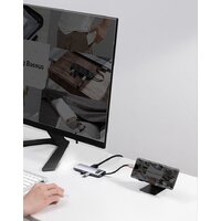 Док-станция Baseus Metal Gleam Series 8-in-1 Multifunctional Type-C HUB Docking Station CAHUB-CV0G - Превью изображения №13 — Интернет-магазин ПроЗаказ