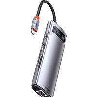 Док-станция Baseus Metal Gleam Series 8-in-1 Multifunctional Type-C HUB Docking Station CAHUB-CV0G - Превью изображения №4 — Интернет-магазин ПроЗаказ