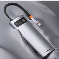 Док-станция Baseus Metal Gleam Series 8-in-1 Multifunctional Type-C HUB Docking Station CAHUB-CV0G - Превью изображения №18 — Интернет-магазин ПроЗаказ
