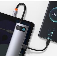 Док-станция Baseus Metal Gleam Series 8-in-1 Multifunctional Type-C HUB Docking Station CAHUB-CV0G - Превью изображения №7 — Интернет-магазин ПроЗаказ