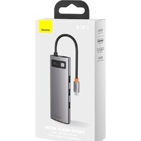 Док-станция Baseus Metal Gleam Series 8-in-1 Multifunctional Type-C HUB Docking Station CAHUB-CV0G - Превью изображения №20 — Интернет-магазин ПроЗаказ