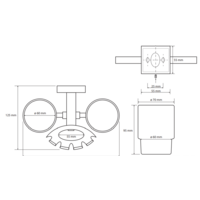 Стакан для зубной щетки и пасты Bemeta Beta 132110042 - Превью изображения №2 — Интернет-магазин ПроЗаказ