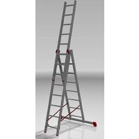 Лестница-стремянка Новая высота NV 323 трёхсекционная профессиональная 3x8 ступеней - Превью изображения №3 — Интернет-магазин ПроЗаказ