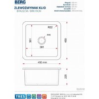 Кухонная мойка Berg Klio BRK19CM - Превью изображения №5 — Интернет-магазин ПроЗаказ
