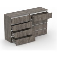 Комод Кортекс-мебель Бари 160 8ш (орех элия/орех элия/белый) - Превью изображения №4 — Интернет-магазин ПроЗаказ