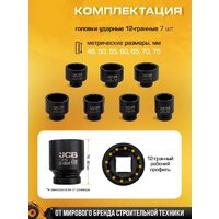 Набор головок слесарных JCB 8071-9MPB (65107) - Превью изображения №2 — Интернет-магазин ПроЗаказ