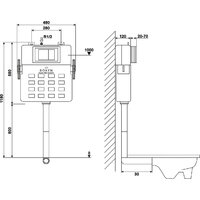 Унитаз приставной Roxen Antares в комплекте с инсталляцией Attach 5 в 1 967071 (кнопка: пастель бежевый) - Превью изображения №6 — Интернет-магазин ПроЗаказ