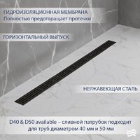 Трап/канал Lauter 210362-1-LMB 600x55 (черный матовый) - Превью изображения №2 — Интернет-магазин ПроЗаказ