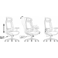 Офисное кресло Бюрократ MC-412N-H (черный, сетка) - Превью изображения №13 — Интернет-магазин ПроЗаказ