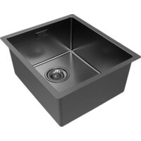 Кухонная мойка Paulmark Lassan 38 UNI LA38-GM (черный/вороненая сталь) - Превью изображения №3 — Интернет-магазин ПроЗаказ